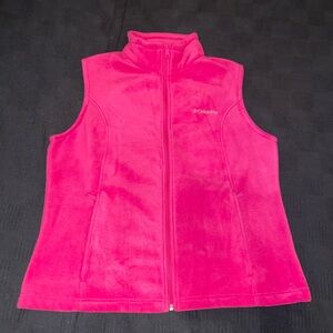 Women’s XL Columbia Hot Pink Sleeveless Fleece Vest NWOT